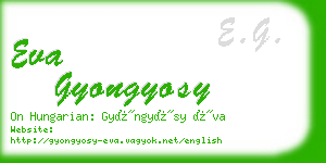 eva gyongyosy business card